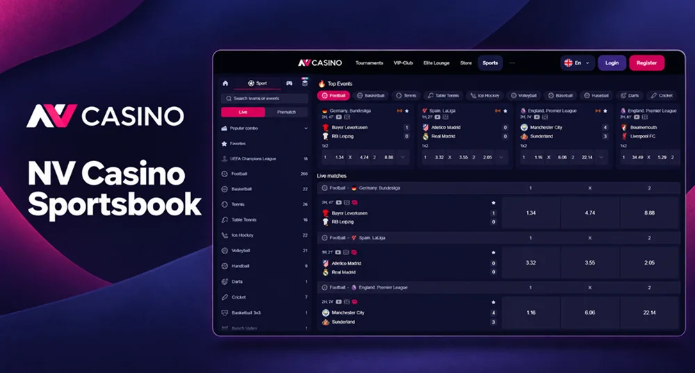 NV Casino sportsbook with sports betting markets